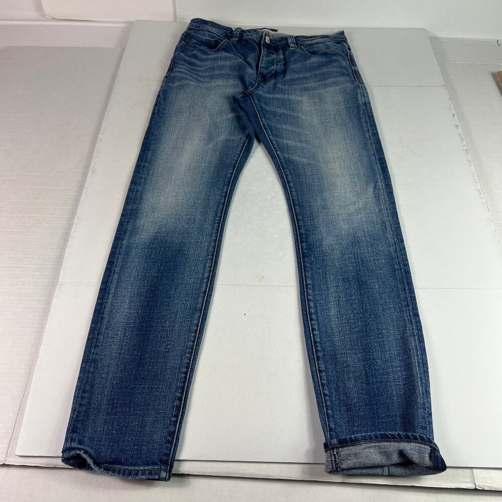 Neuw Jeans Men 31x30* Iggy Skinny Low Rise Blue Selvedge Stretch Denim Tag 32x32